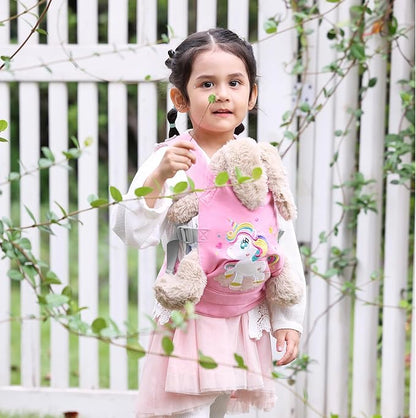 GAGAKU Baby Doll Carrier Kids Toy Baby Carrier Dolls Toy Baby Doll Sling Reborn Baby Doll Carrier with Adjustable Straps for Stuffed Animal Doll Accessories - Pink
