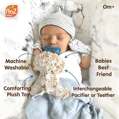 RaZbaby RaZbuddy JollyPop Pacifier Holder w/Removable Baby Pacifier - 0m+