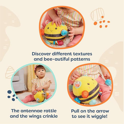 B. Sensory Plush Bumble Bee Baby ,Sensory Baby Toy – Bumpy Plush Bee with Fun Features 0 Months