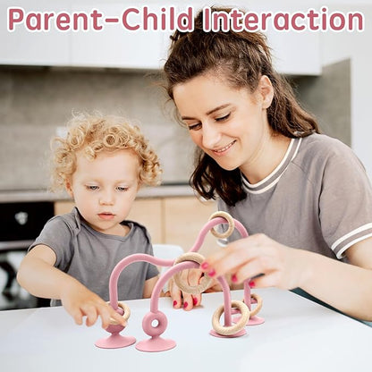 Baby Sensory Teething Chew High Chair Suction Toys for Infant 6 12 18 24