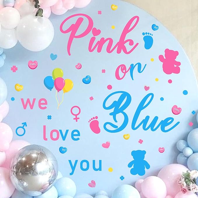 Boy Or Girl Sign Party Decal Gender Reveal Backdrop Decals