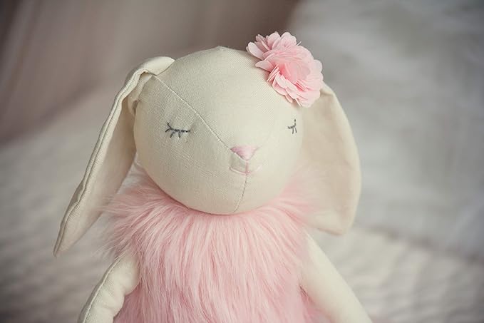 Lilly The Bunny | Beautiful Cream Cotton Linen Plush Doll with Floppy Ears, Arms & Legs