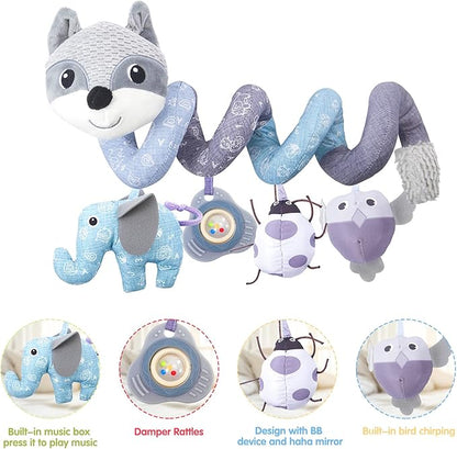 Car Seat Toys, Infant Baby Spiral Activity Hanging Toys