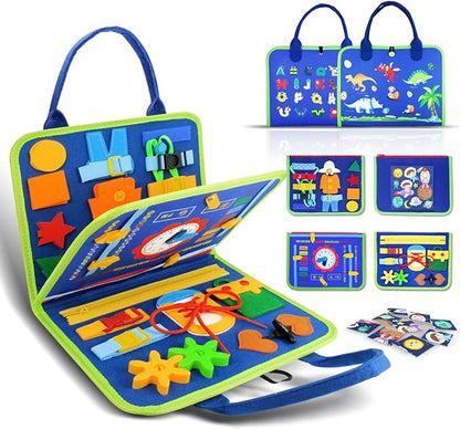 Hi-Tech Busy Book Toys, Montessori Sensory Book for Toddlers 1 2 3 4 5 Years Old