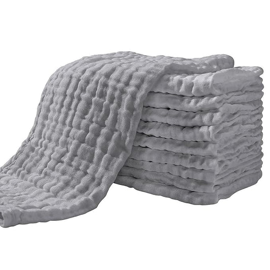 Yoofoss Muslin Burp Cloths for Baby 10 Pack 100% Cotton 20''X10'' Super