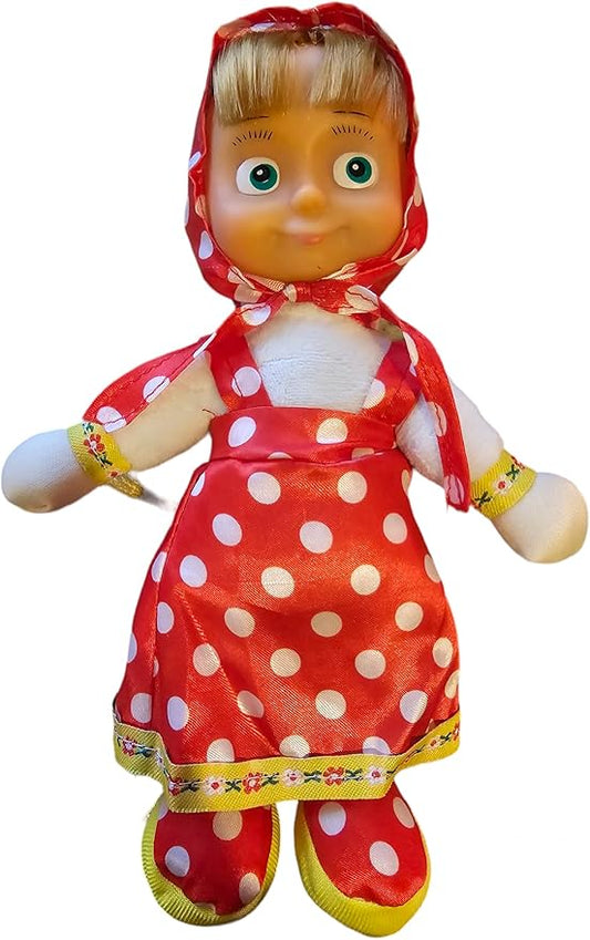Masha Doll Soft Plush 9"" Toys Cuddly Dolls for Toddlers and Infants, Spring Stuffy Girls and Boys Birthday Gifts