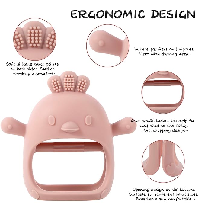 Baby Teethers 3-6 Months, BPA Free Baby Chewing Toys