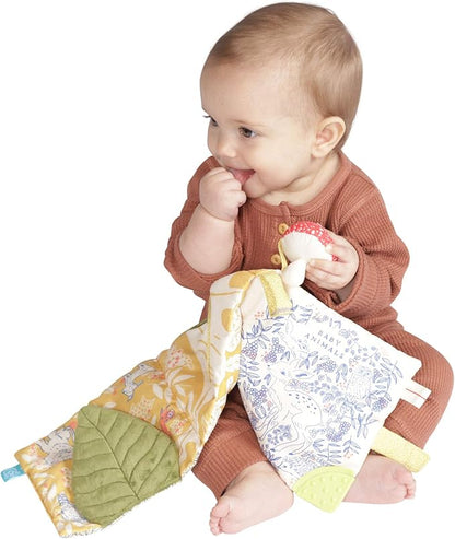 Manhattan Toy Deer One Soft Activity Crinkle Book & Fold Out Pat Mat for Baby, Toddler with Squeaker