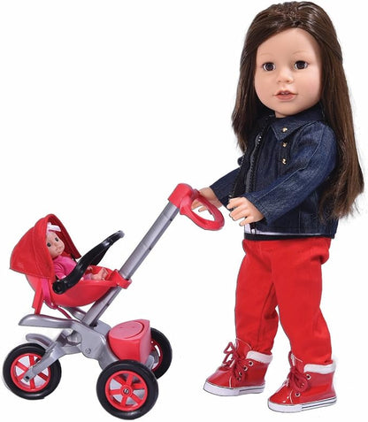 Bye Baby Doll Stroller Play Set for 18" Dolls - 18 Inch