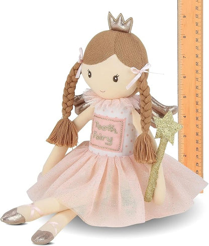 Bearington Pixie Soft Plush Tooth Fairy Doll, 14 Inches