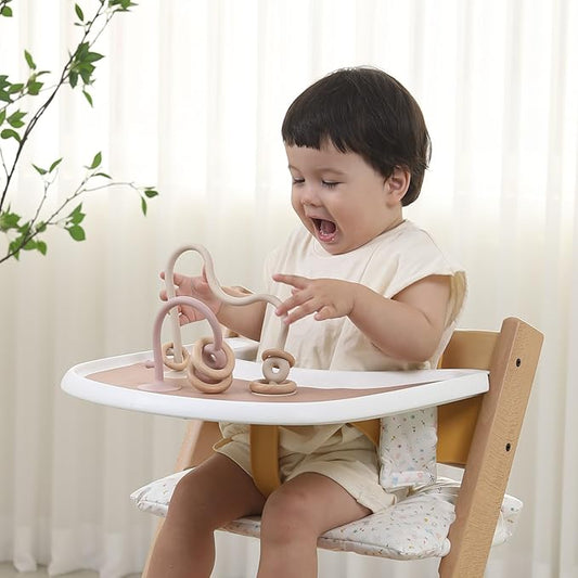 High Chair Toys with Suction Cups | Silicone & Wooden High Chair Suction Cup Toys for Babies 6-12 Months