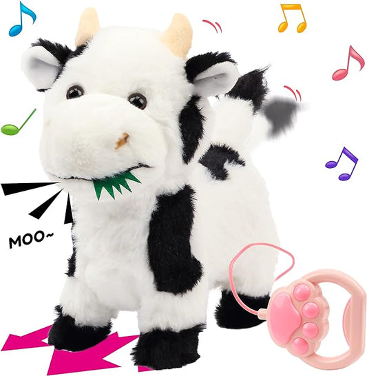 Hopearl Walking Cow Interactive Electronic Pet Singing Toy Remote Control 9''