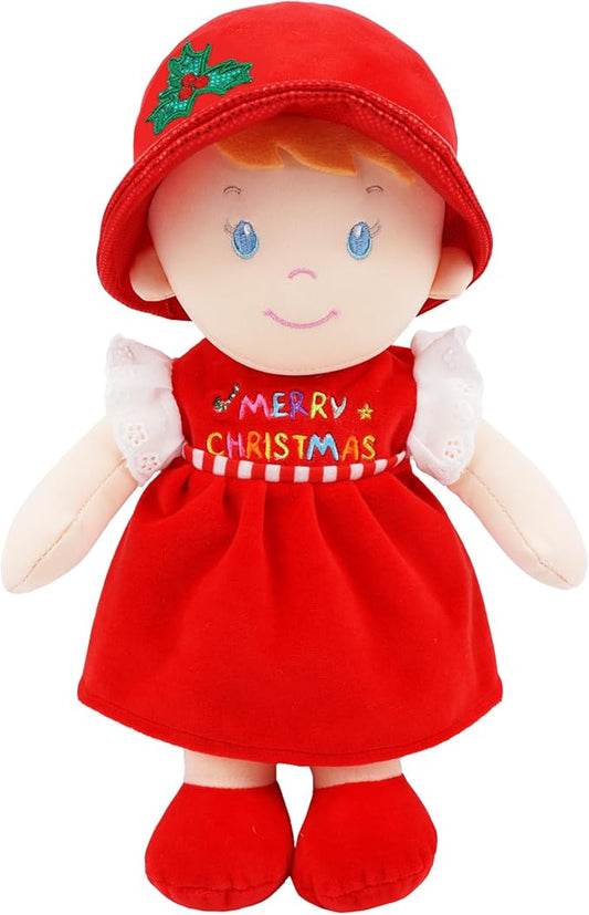 June Garden 12" Soft Dolly Emilia - Stuffed Soft Baby Boy Doll for Birth and Up