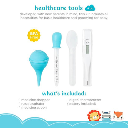 Fisher-Price 16-Piece Baby Grooming & Healthcare Kit, Newborn Essentials Gift Set, Baby Care Kit