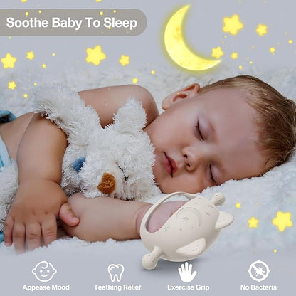 3 Pack Baby Teether Toys,Silicone Teething Toys for Babies 0-6 Months 0-6 Months,Ideal