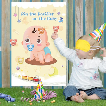 Hooqict Pin The Pacifier On The Baby Game, Baby Pacifier 72pcs Pacifiers