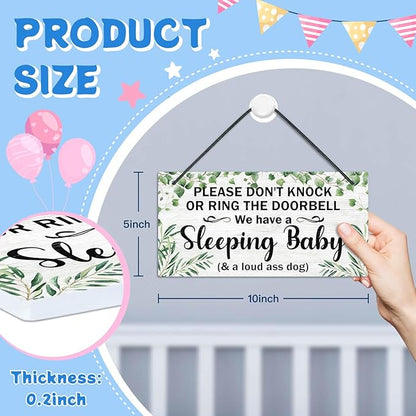 Putuo Decor Baby Sleeping Door Sign For Front Door PVC