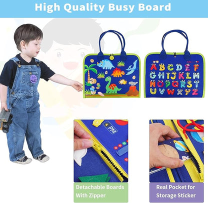HOMELYLIFE Busy Board for Toddlers, Busy Book Montessori Toys for 3-6 Year Old Preschool Educational Learning Fine Motor Skills