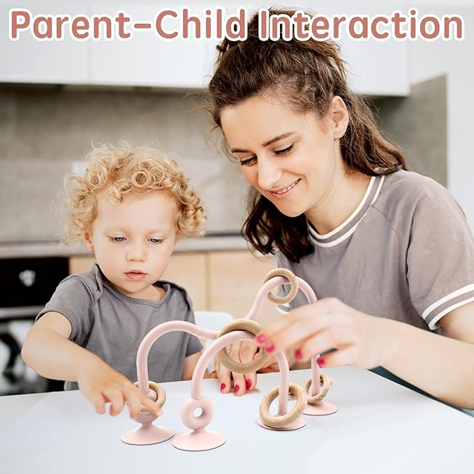 Baby Sensory Teething Chew High Chair Suction Toys for Infant 6 12 18 24