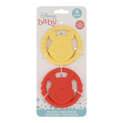 Cudlie Disney Silicone Teether Toy Set for Infants, Food Grade and BPA Free Teethers for Babies 6-12 Months 2-Pack Teether