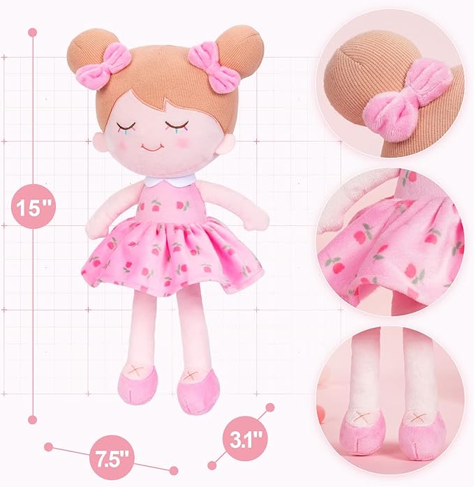 OUOZZZ Soft Baby Doll for Girls - My First Baby 15"