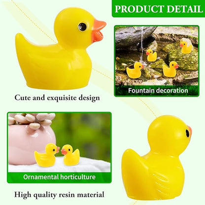 200 Pieces Mini Resin Ducks Yellow Tiny Duckies for School