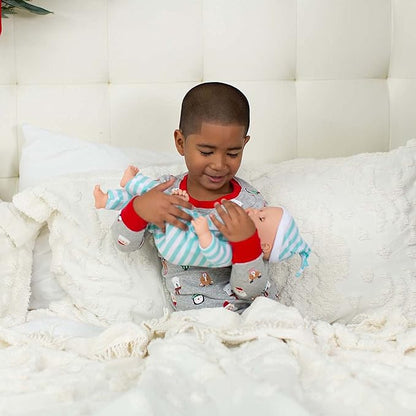 Melissa & Doug Mine to Love Twins Luke & Lucy 15” Light Skin-Tone Boy and Girl Baby Dolls with Rompers, Caps, Pacifiers - First Baby Dolls For Toddlers 18 Months And Up