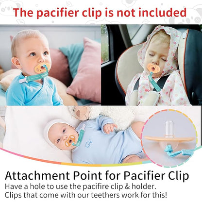 Mobella Koala Pacifiers 0-3 Months, Silicone Baby Pacifier for Breastfed Babies 2 Pack