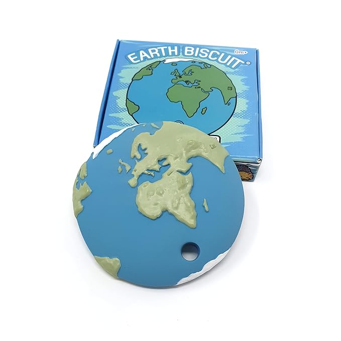 Earth Biscuit Natural Rubber Baby Toy for Teething, Bath time