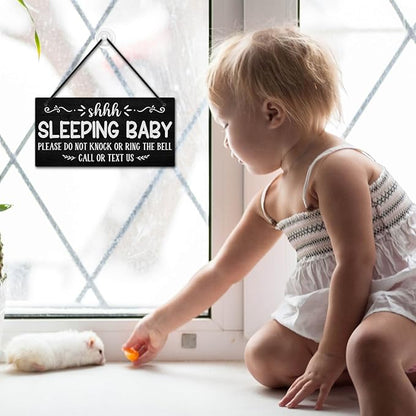 Putuo Decor Baby Sleeping Door Sign for Front Door PVC