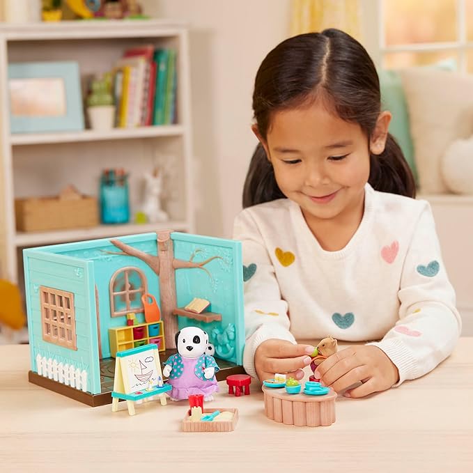 Li'l Woodzeez – Nursery Playset with 2 Posable Doll Figures & 1 Storybook 3 Years