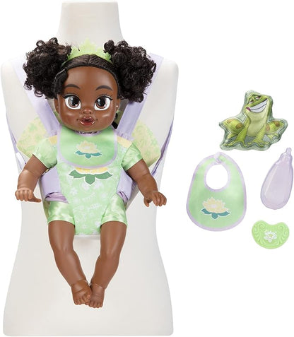 Disney Princess Tiana Baby Doll Deluxe with Tiara, Carrier