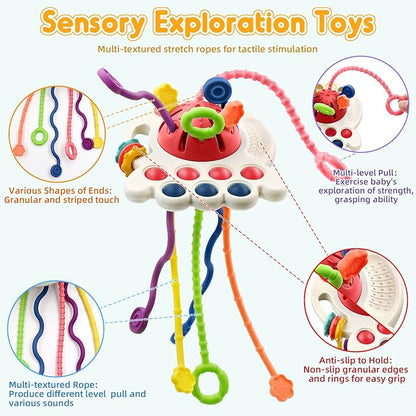 AiTuiTui Sensory Montessori Baby Toys 6 to 12 Months, Toddler Travel Toys for 1 2 Year Old Boy Girl Birthday Gifts 9 10 18 Months