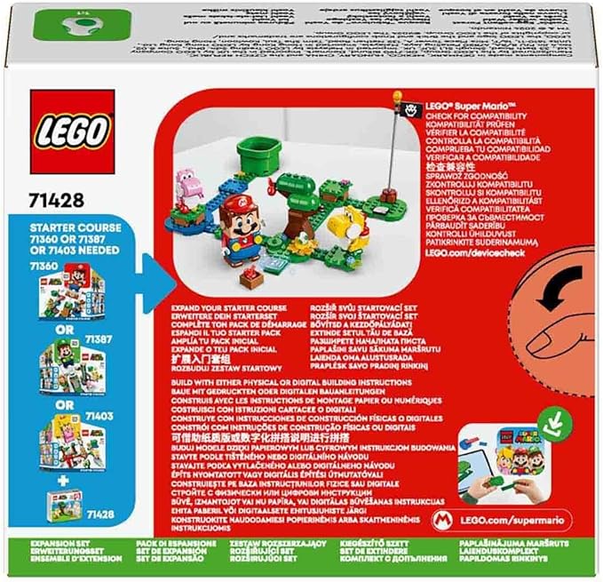 LEGO Super Mario Yoshi's Wild Forest Expansion Set, Toy with 2 Yoshi Figures Made of Stones for Boys and Girls 6 Years 71428