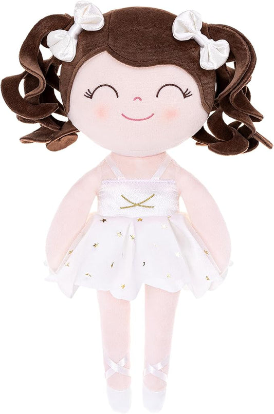Gloveleya Baby Dolls Soft Snuggly Curly Hair Ballerina Doll First 14inches Ballerina