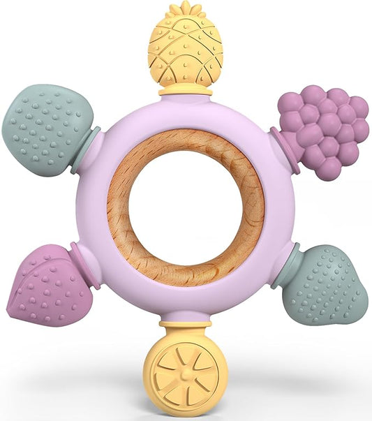 GJZZ Baby Teething Toys 6-12 Months, Montessori Sensory Toys 0-3 6-12