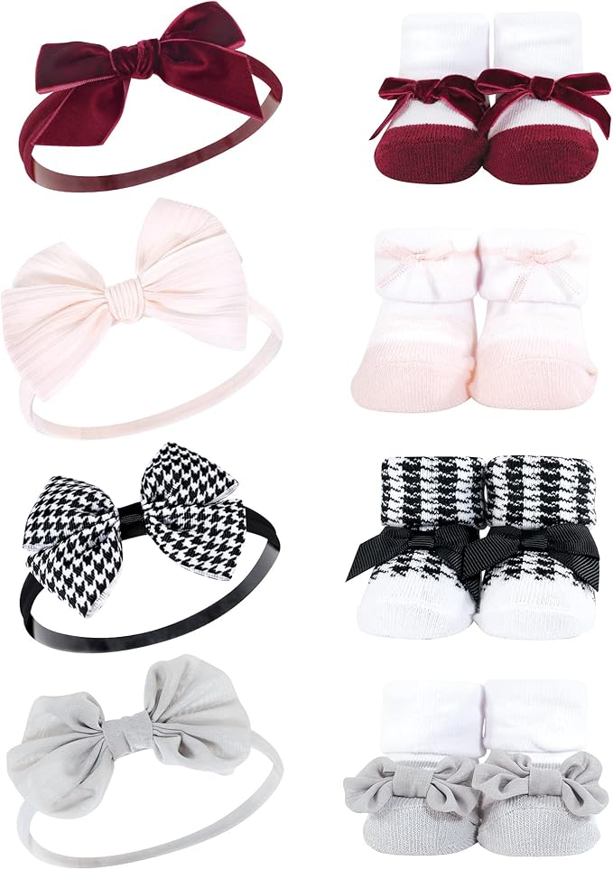 Hudson Baby Girl's Headband and Socks Giftset