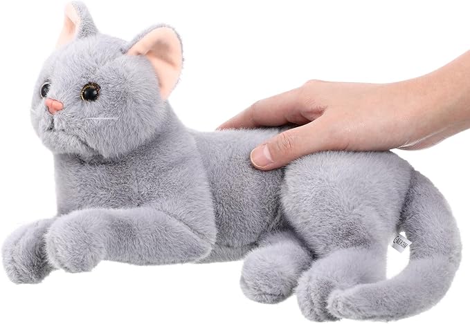 Gadpiparty Stuffed Cats Plush Cat Doll, Realistic Soft Plush Cat Toy for Adults 12 Inch)