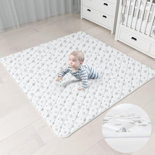 Premium Foam Baby Play Mat 47''x47'', One-Piece Crawling Mat Non 47x47 Inches