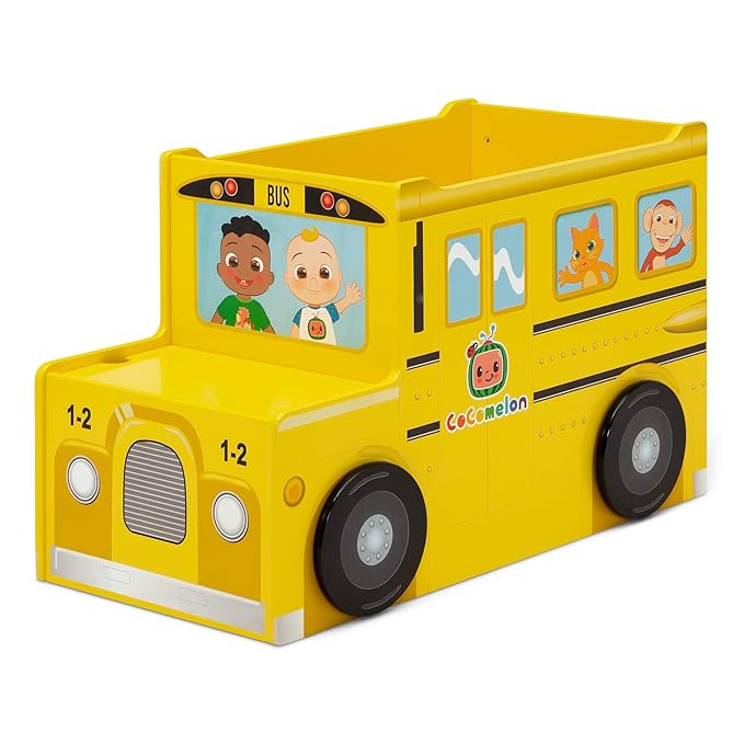 Delta Children CoComelon School Bus Toy Box + Delta Children