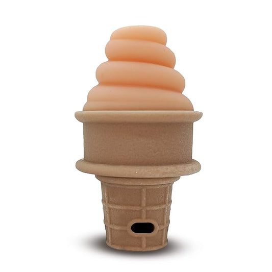 SweeTooth Ice Cream Cone Shaped Baby Teether - Adorable Orange