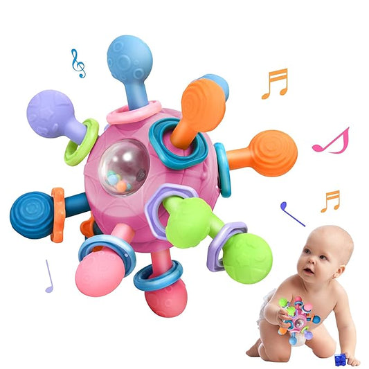 Baby Montessori Teething Toys for 0-6 6-12 Months Infant Teethers 0 3 6 9 12 18 1 2