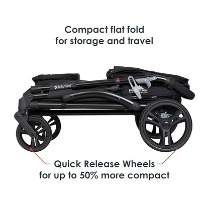 Baby Trend Expedition 2-in-1 Stroller Wagon PLUS, Ultra Black