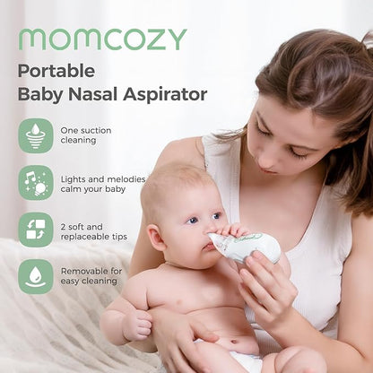 Momcozy Baby Nasal Aspirator, 3 Suction Levels Electric Nasal Aspirator for Baby