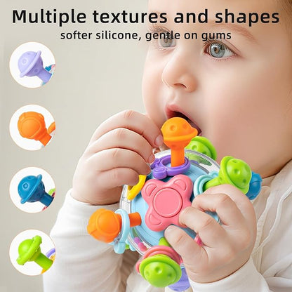 Baby Montessori Sensory Toys, Food Grade Teething Toys for Babies 0 3 6 9 12 18 Months