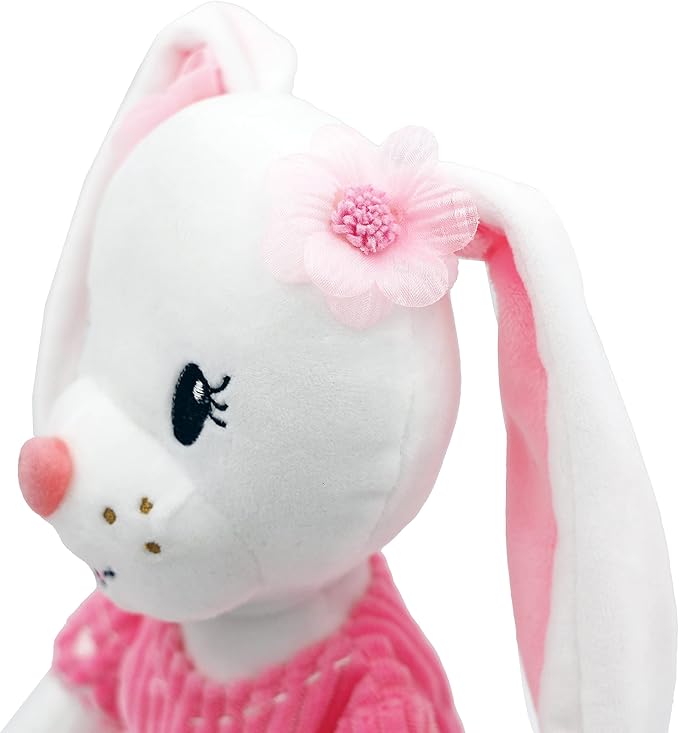 Plushible Rag Doll Bunny - Soft Dolls for Babies, Girls 14 Inch
