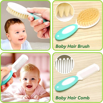 Baby Healthcare and Grooming Kit for Newborn Kids, 31PCS Upgraded Safety Baby Care Kit, Newborn Nursery Health Care Set, Baby Care Products (Green)