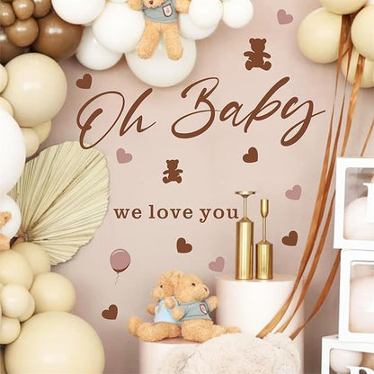 Oh Baby Party Decals Baby Shower Sign Decor for Backdrop