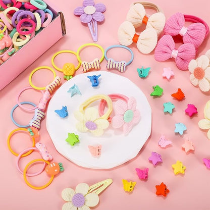 156 Pcs Toddler Hair Ties Girls Hair Accessories, Baby Hair
