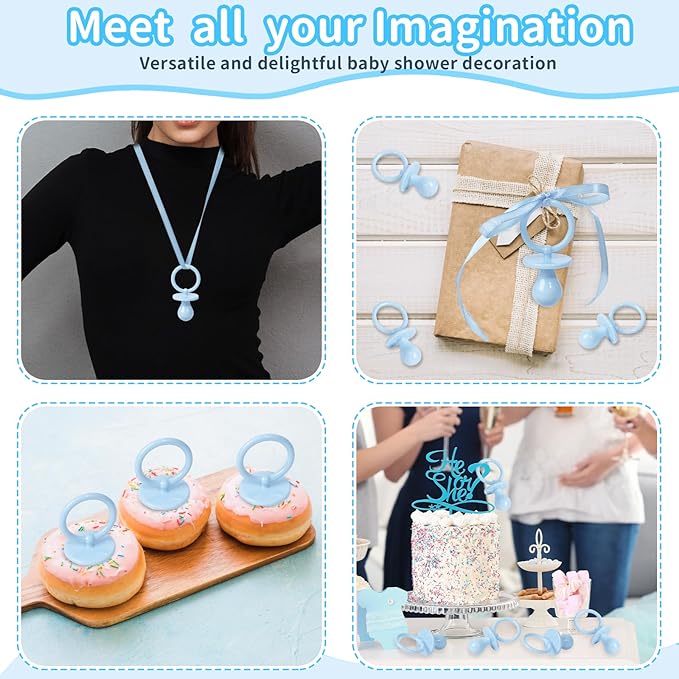 36 Plastic Pacifiers for Baby Shower Game, 2.75?ÖŌĆ?Baby Shower Pacifiers
